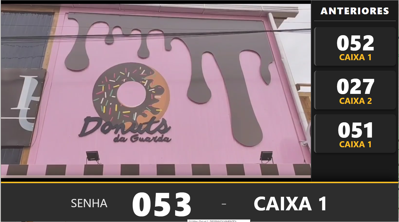 Tela da TV Chama Senha